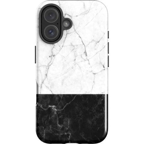 Marble Split iPhone 16 Plus Impact Case